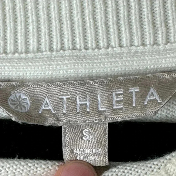 Athleta Women's Small Highland Crossback Sweater Ivory 291884 SOLD OUT Sm S - Picture 3 of 10